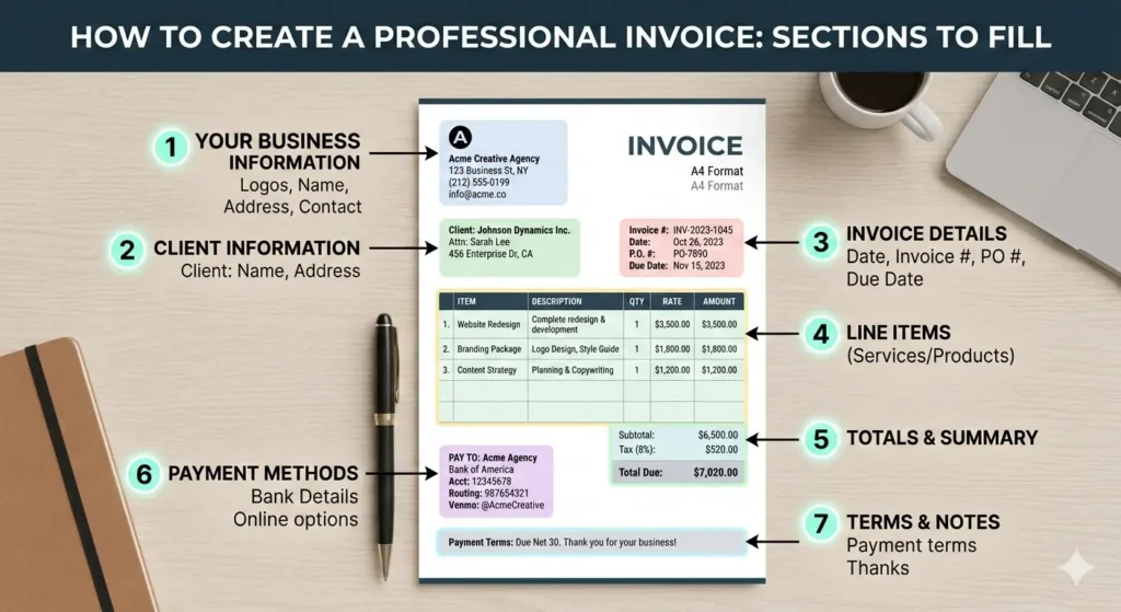 How to create invoice